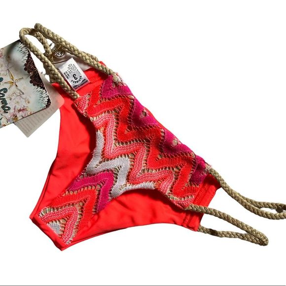 Luli‎ Fama Flamingo Beach Hot Buns Bikini Bottom nwt - Picture 1 of 6